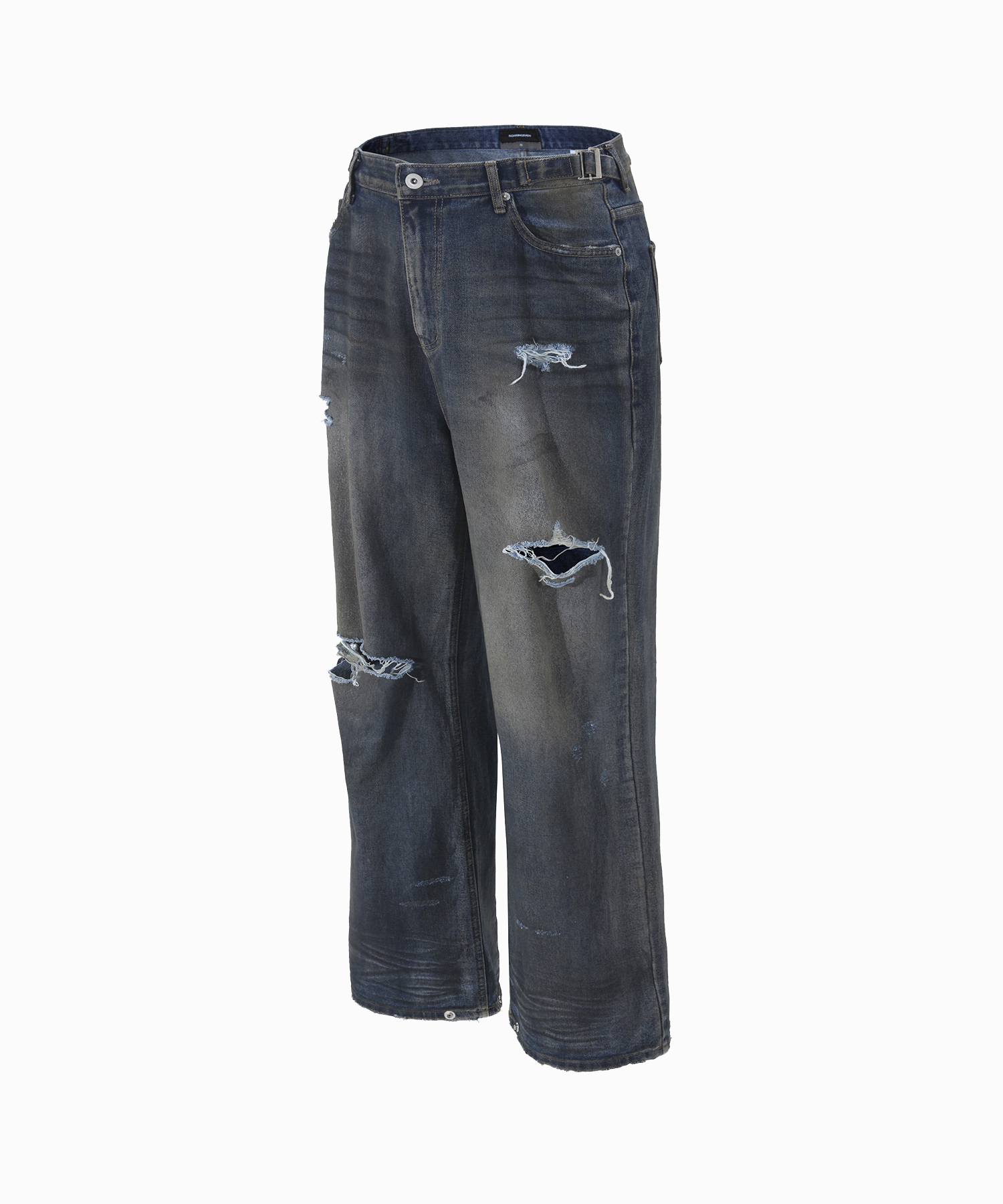 Dirty washed wide denim pants - 로어링라드(ROARINGRAD)